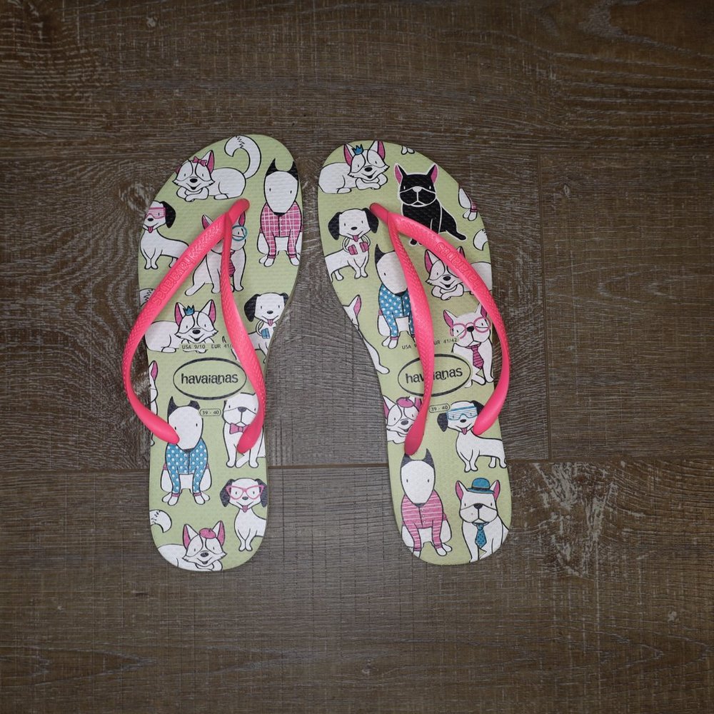 Havaianas Women's Slim Pets Flip Flops Apple Green